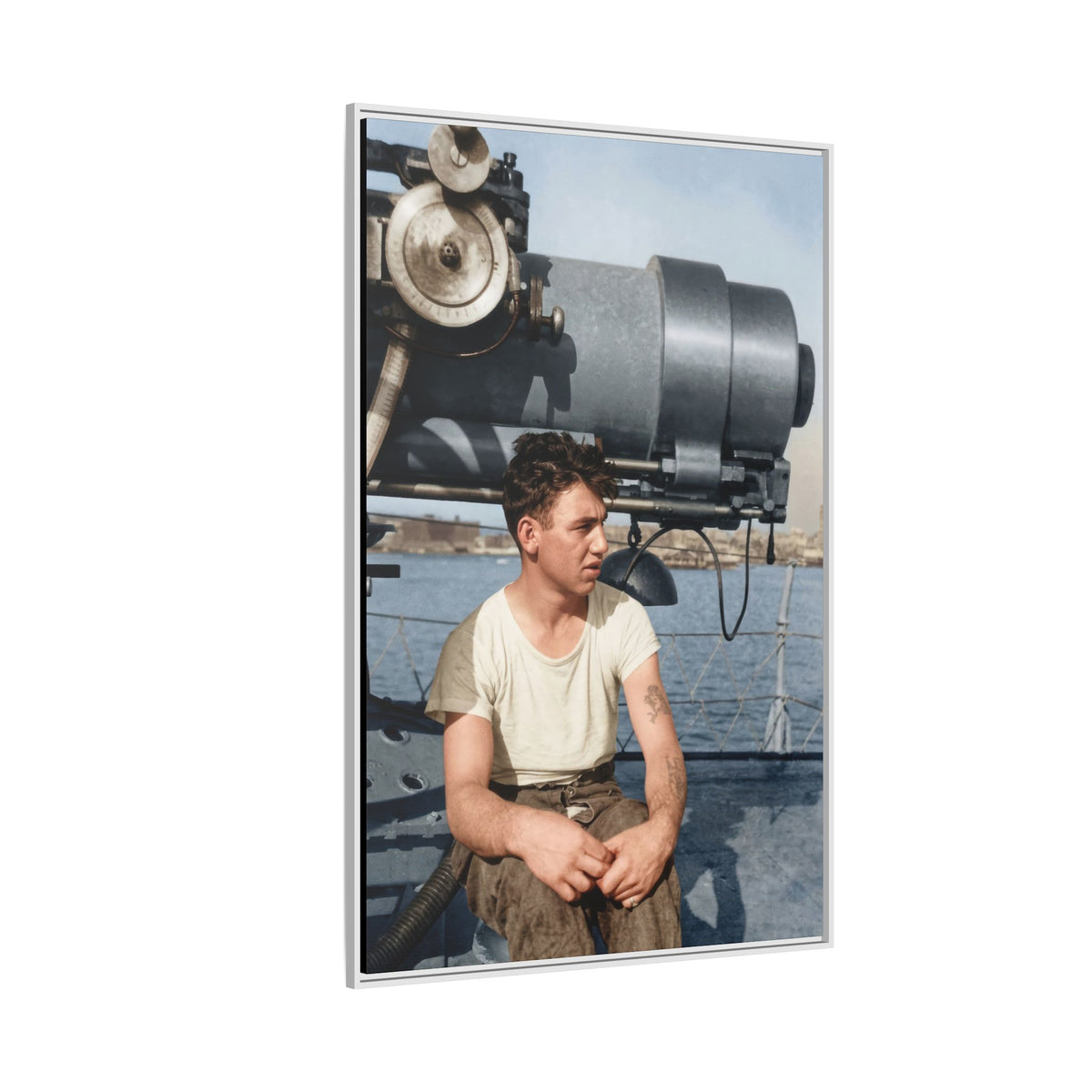 celibataire 026 | Framed Vintage Photo - Matte Canvas