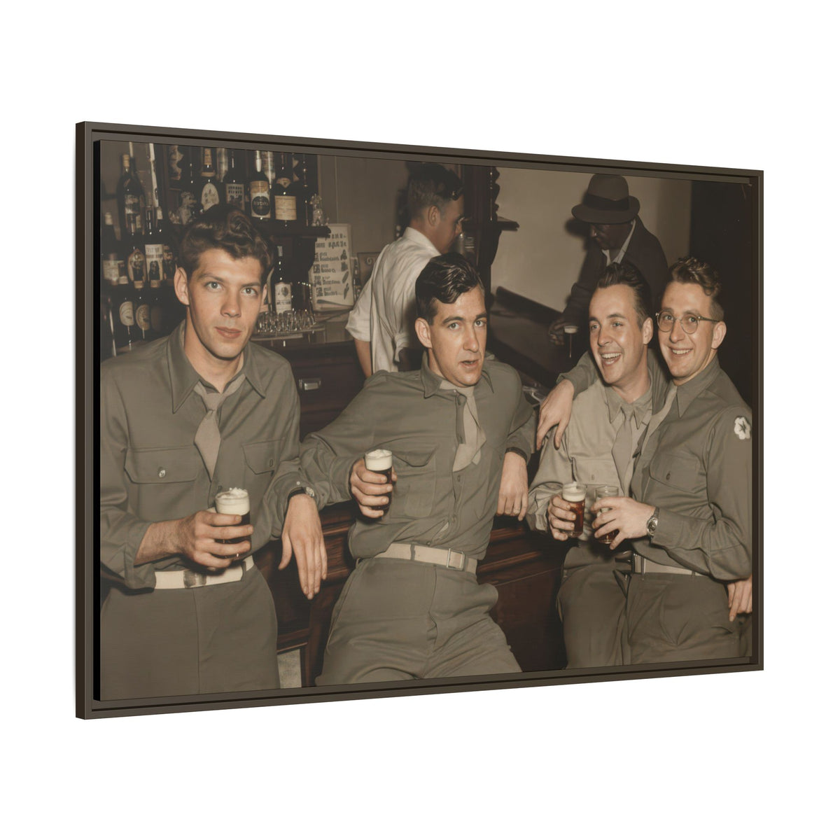 hommes 030 | Framed Vintage Photo - Matte Canvas