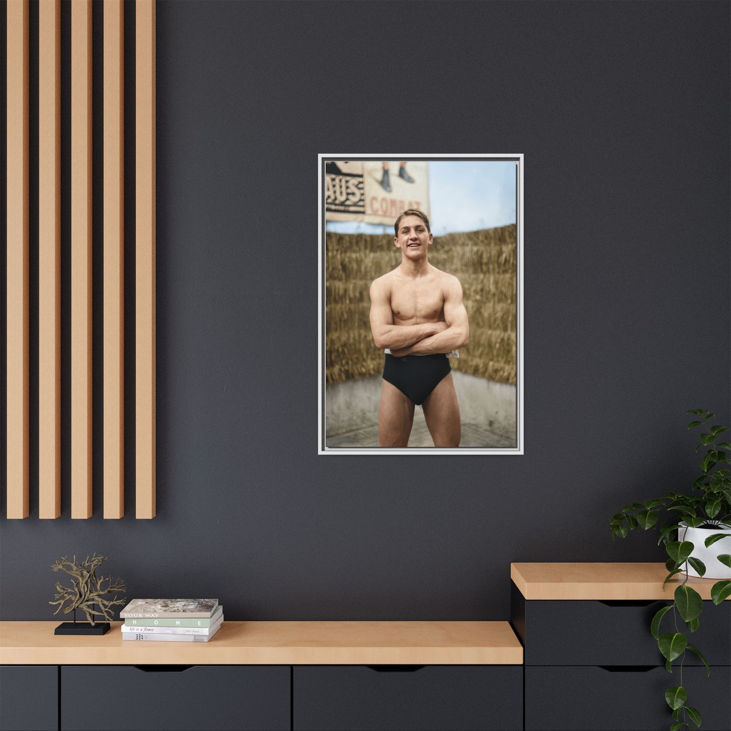 athlétisme 047 | Framed Vintage Photo - Matte Canvas