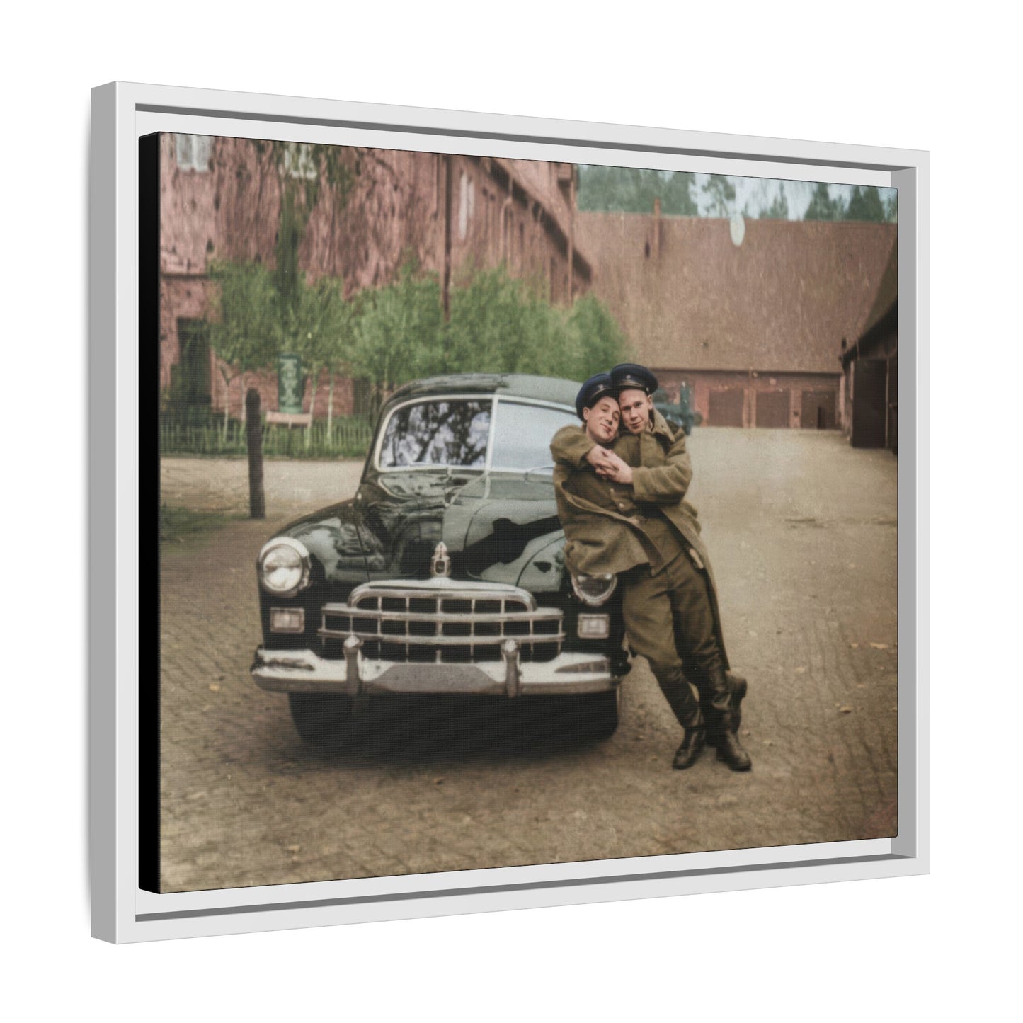 paire 015 | Framed Vintage Photo - Matte Canvas