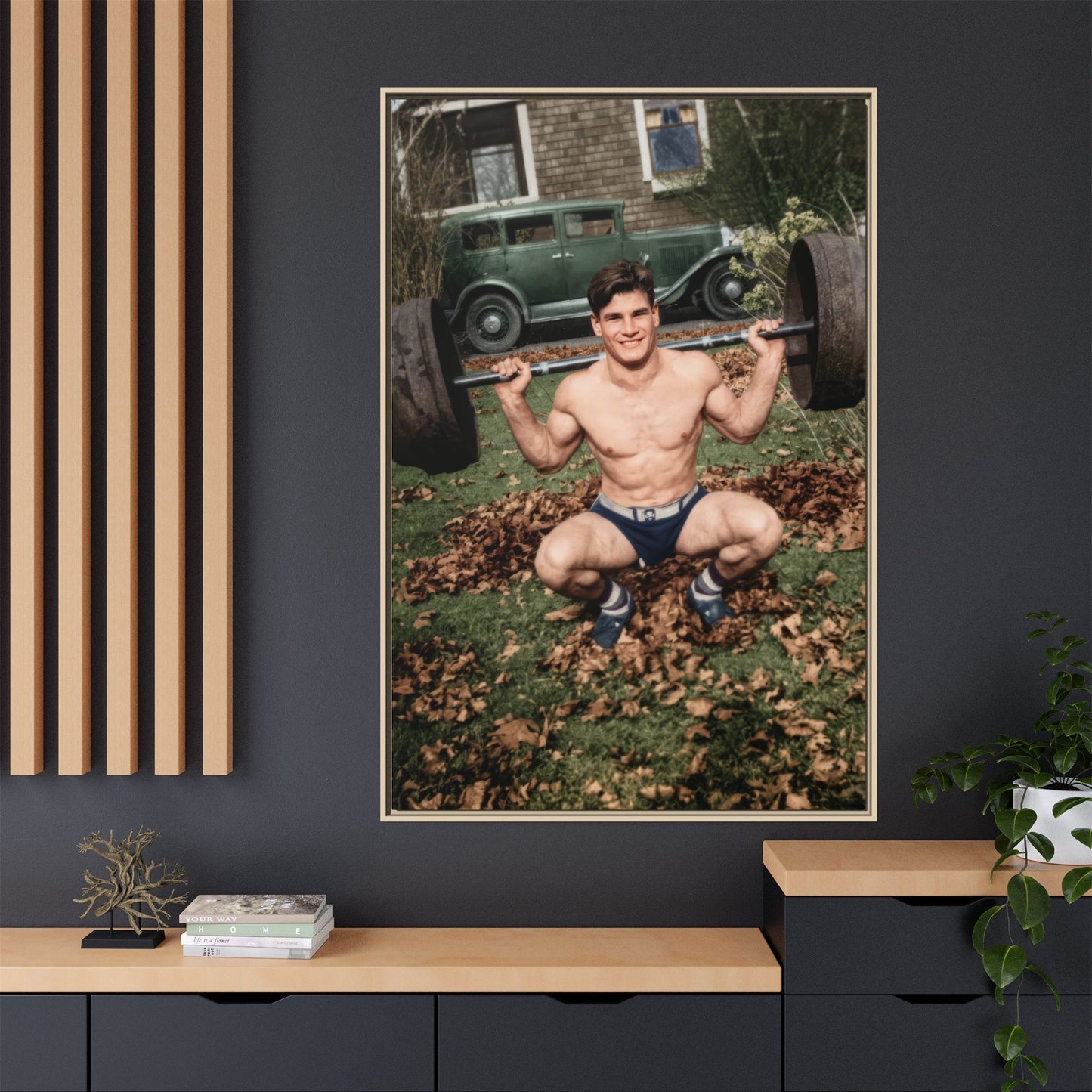 athlétisme 051 | Framed Vintage Photo - Matte Canvas