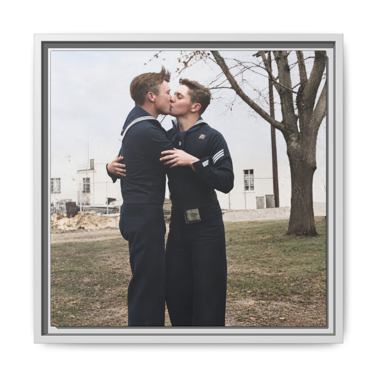 paire 034 | Framed Vintage Photo - Matte Canvas