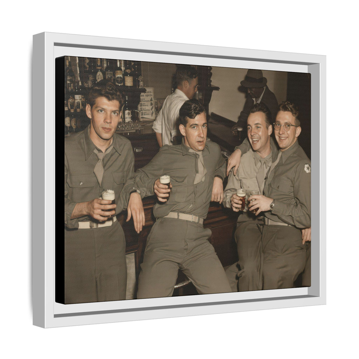 hommes 030 | Framed Vintage Photo - Matte Canvas
