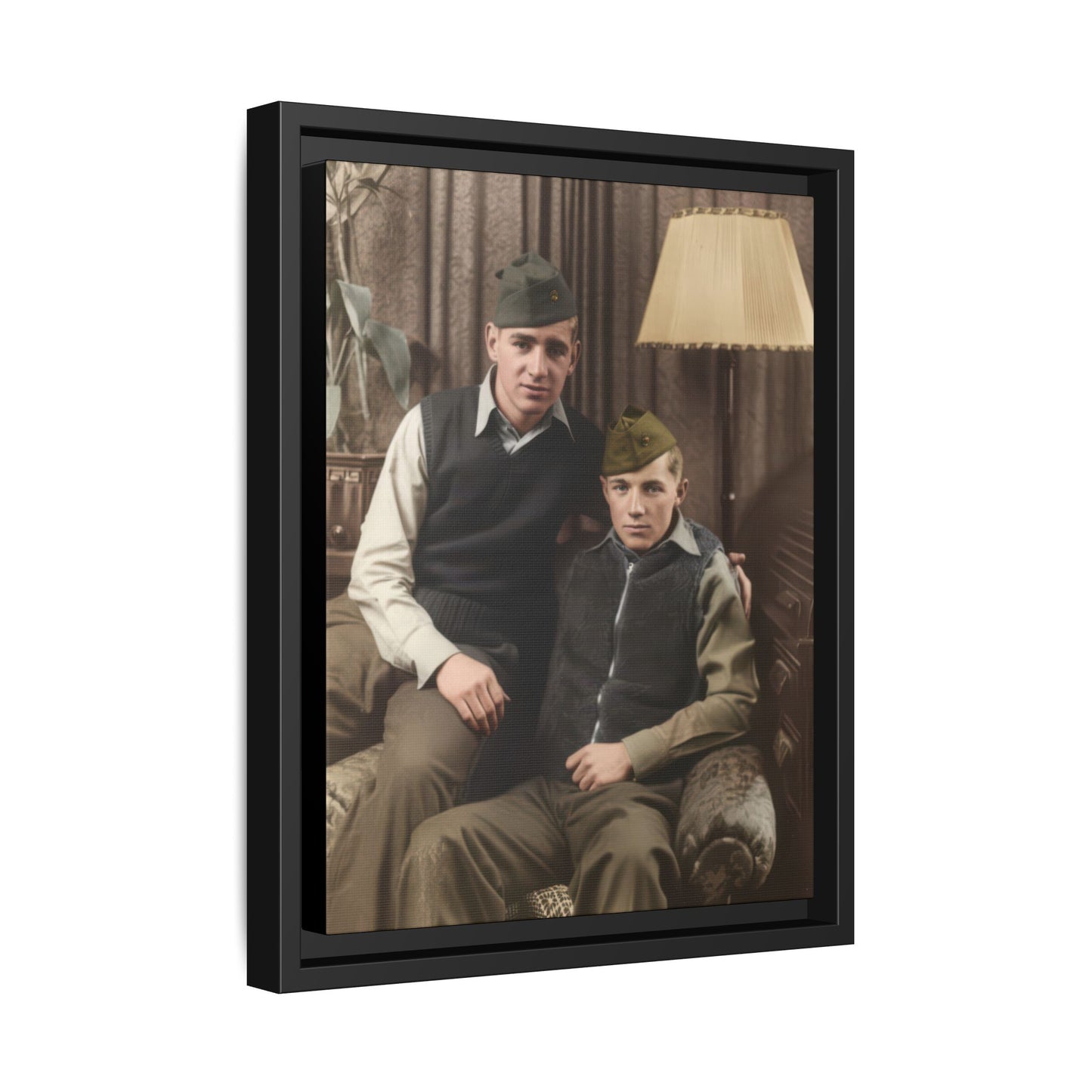 paire 071 | Framed Vintage Photo - Matte Canvas