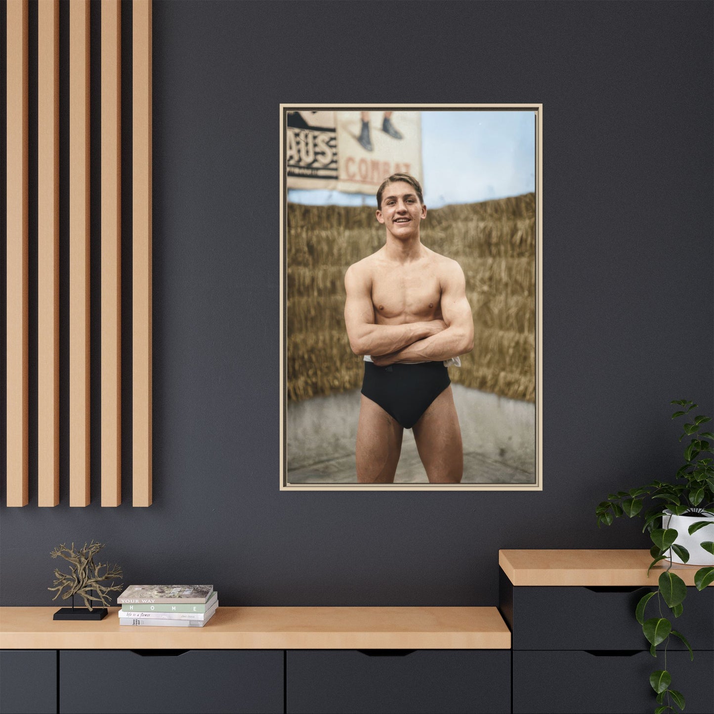athlétisme 047 | Framed Vintage Photo - Matte Canvas