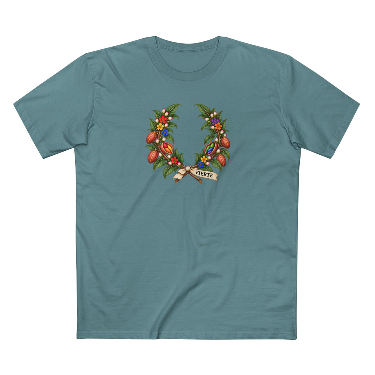 Guinean Kola Fierté Pride Laurel Wreath T-Shirt — Welcome & Connection