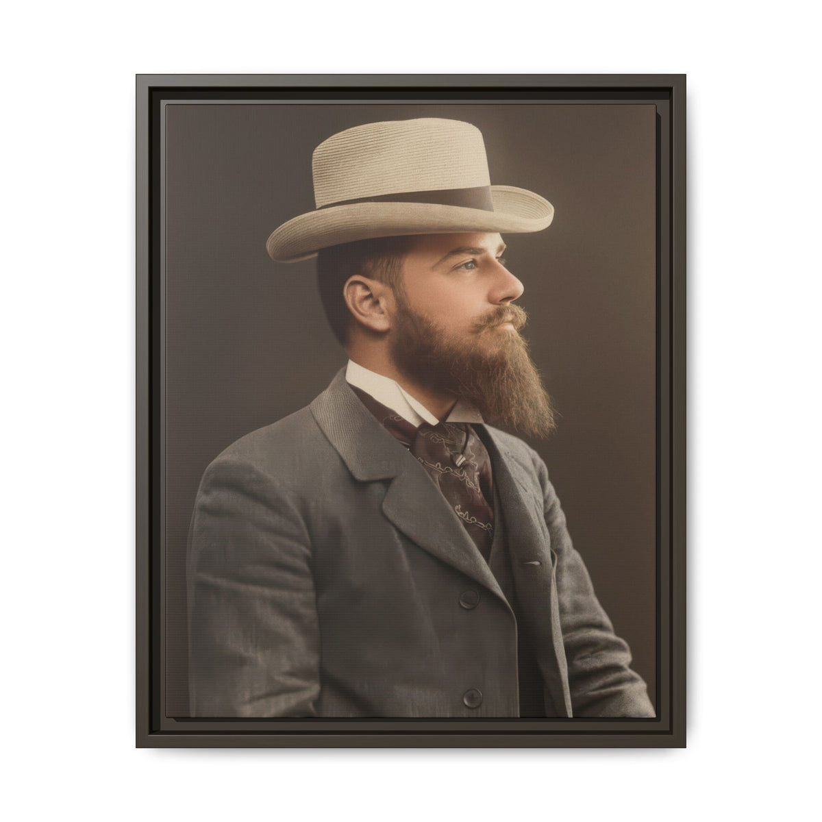 celibataire 014 | Framed Vintage Photo - Matte Canvas