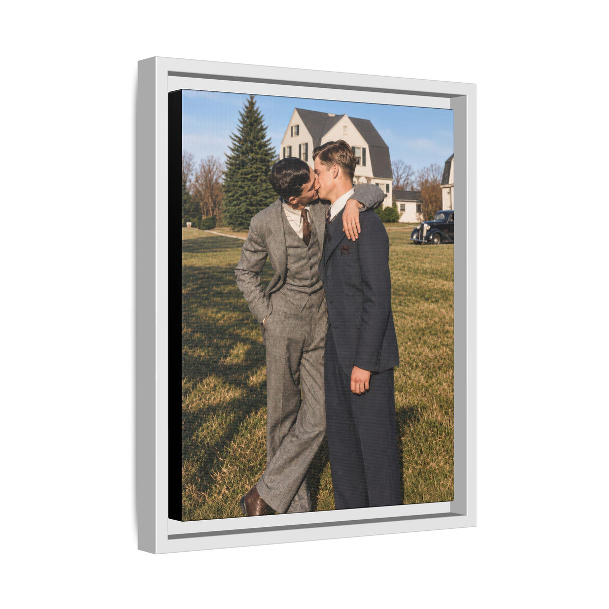 paire 005 | Framed Vintage Photo - Matte Canvas
