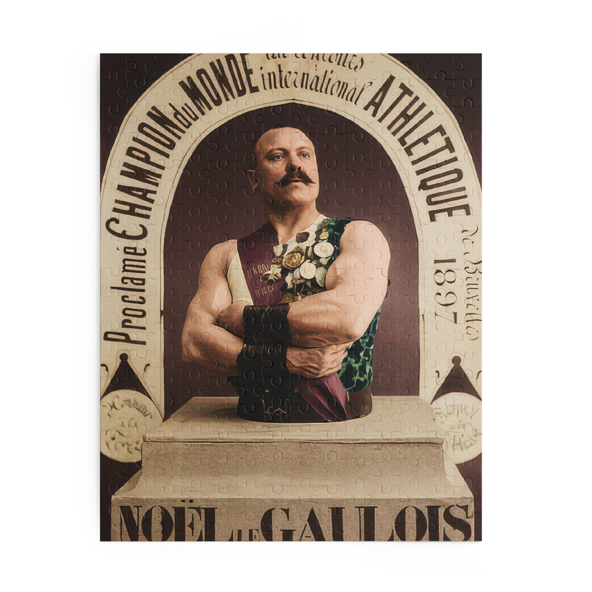 Noël le Gaulois Vintage Strongman Jigsaw Puzzle | LGBTQ+ Heritage | athlétisme 045