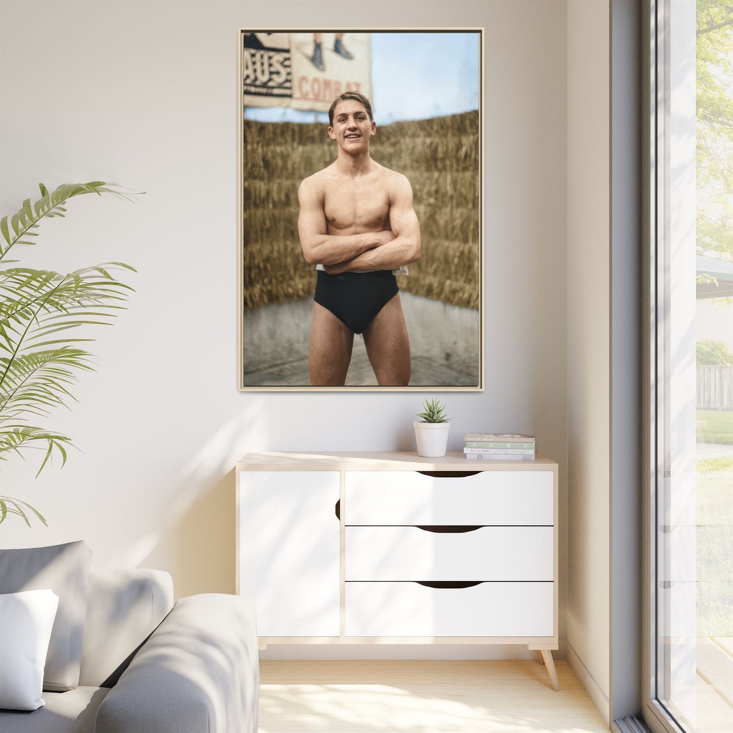 athlétisme 047 | Framed Vintage Photo - Matte Canvas