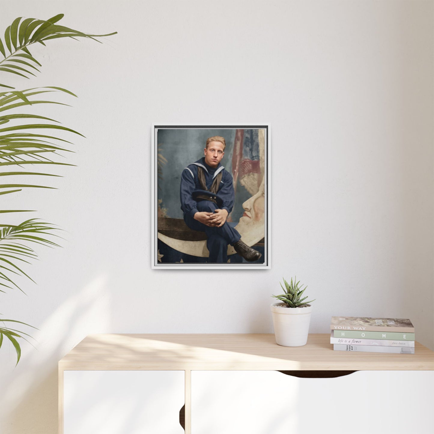 celibataire 016 | Framed Vintage Photo - Matte Canvas