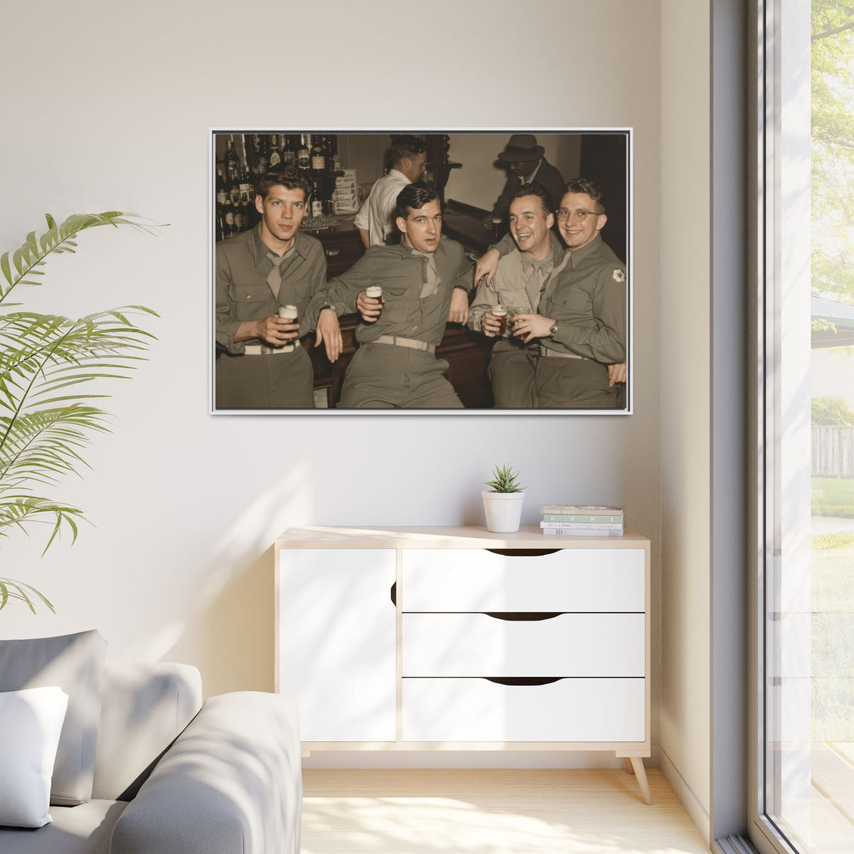hommes 030 | Framed Vintage Photo - Matte Canvas