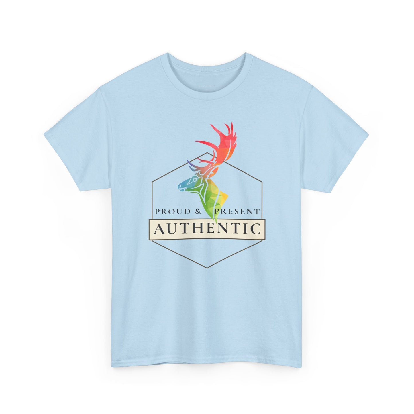 geometric stag pride shirt 