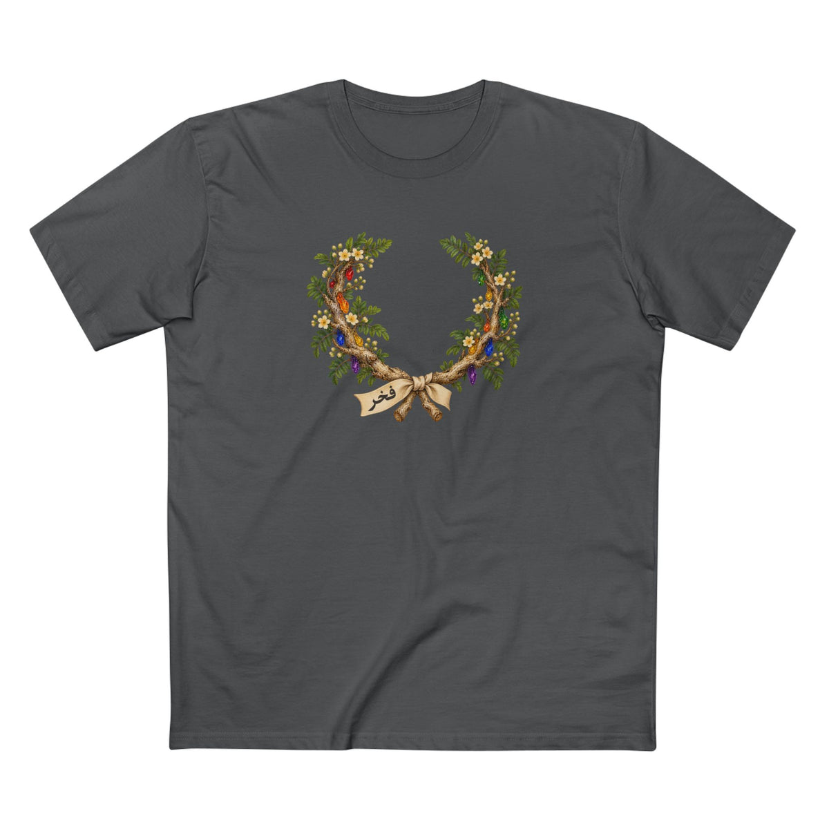 Omani Frankincense Fakhr Pride T-Shirt | LGBTQ+ Laurel Wreath Tee