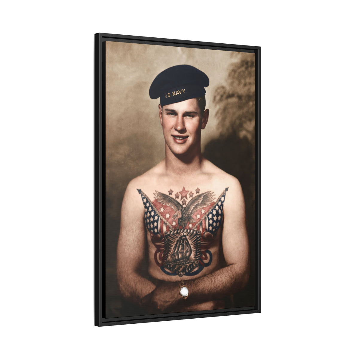 celibataire 037 | Framed Vintage Photo - Matte Canvas
