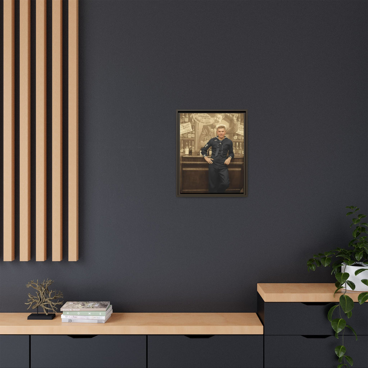 celibataire 006 | Framed Vintage Photo - Matte Canvas