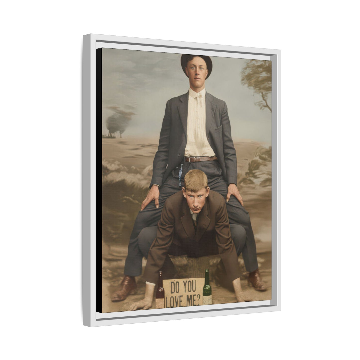 paire 142 | Framed Vintage Photo - Matte Canvas