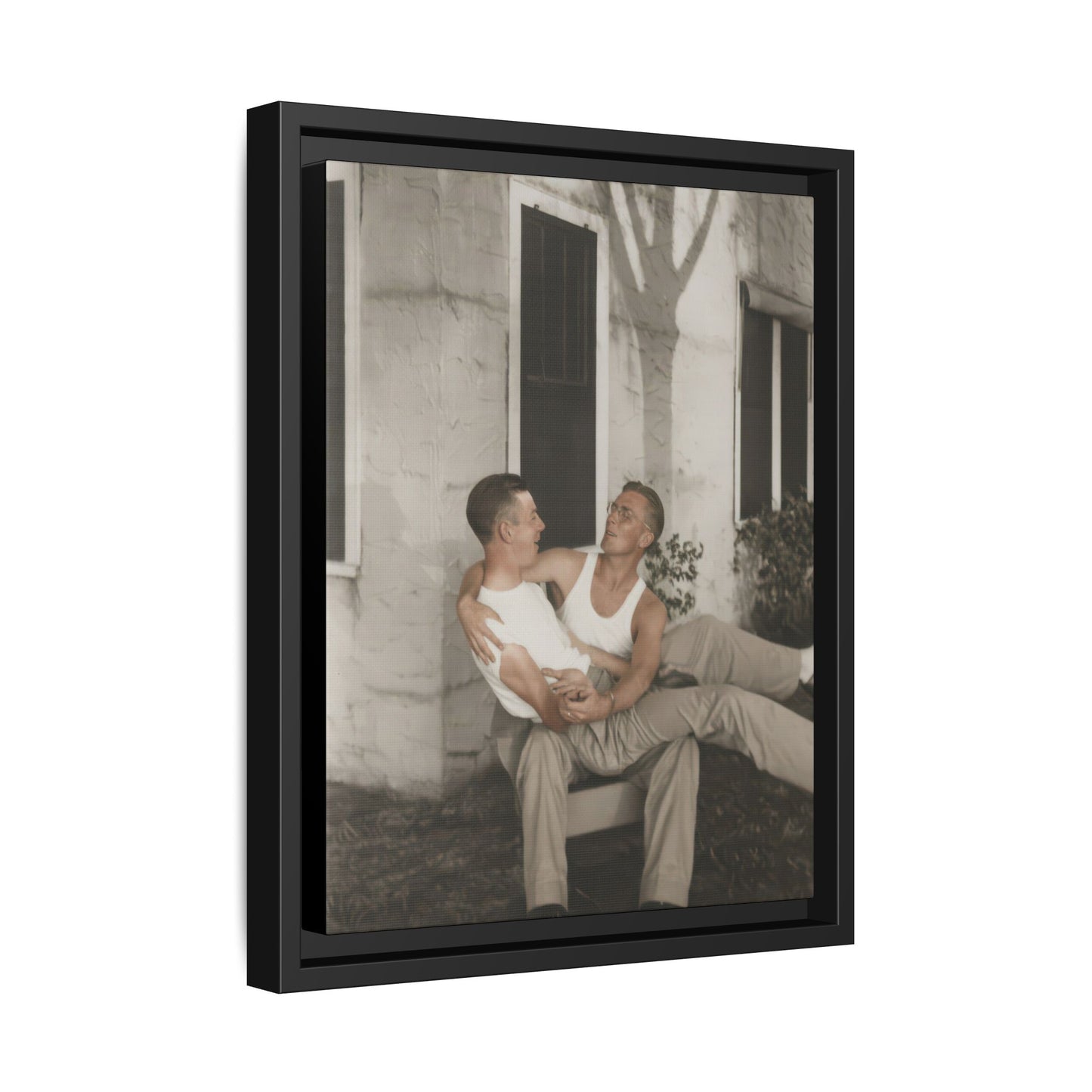 paire 080 | Framed Vintage Photo - Matte Canvas