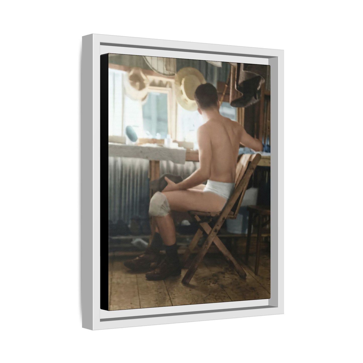 celibataire 022 | Framed Vintage Photo - Matte Canvas
