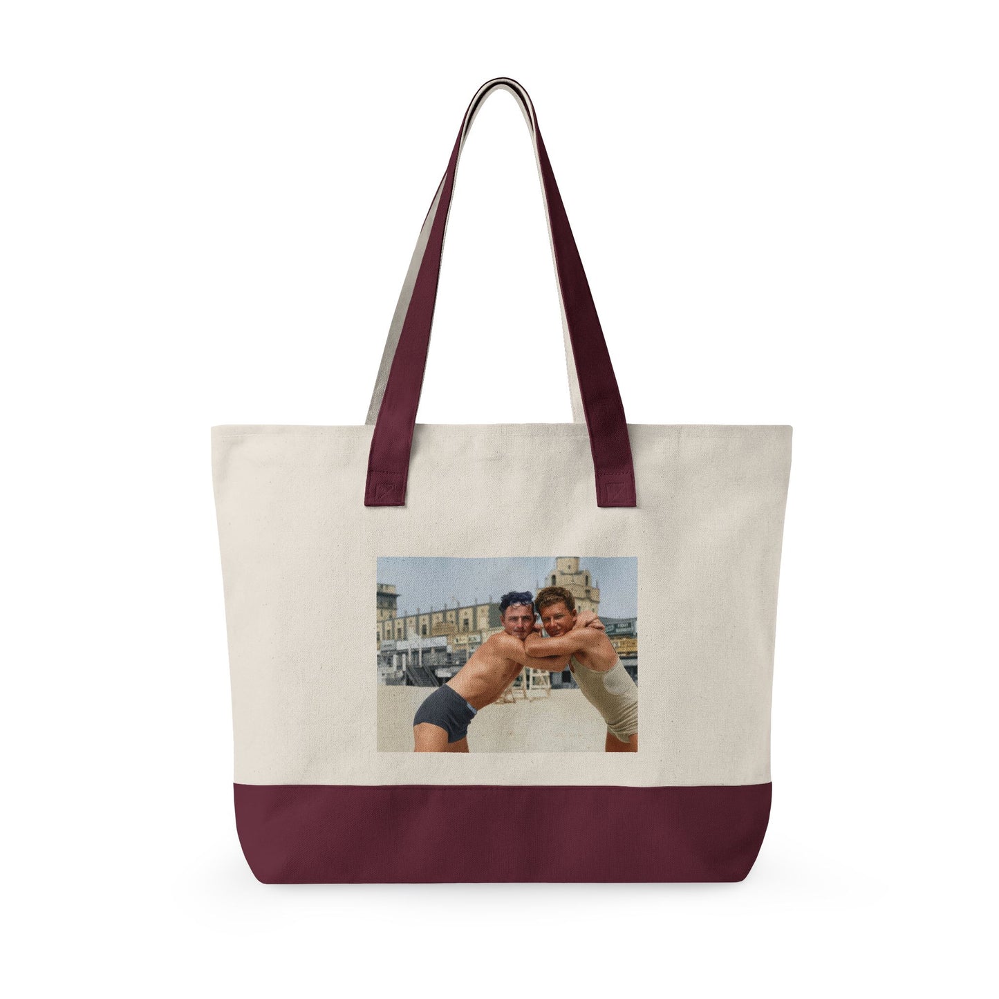 Beach Day Zippered Canvas Tote | nager 014