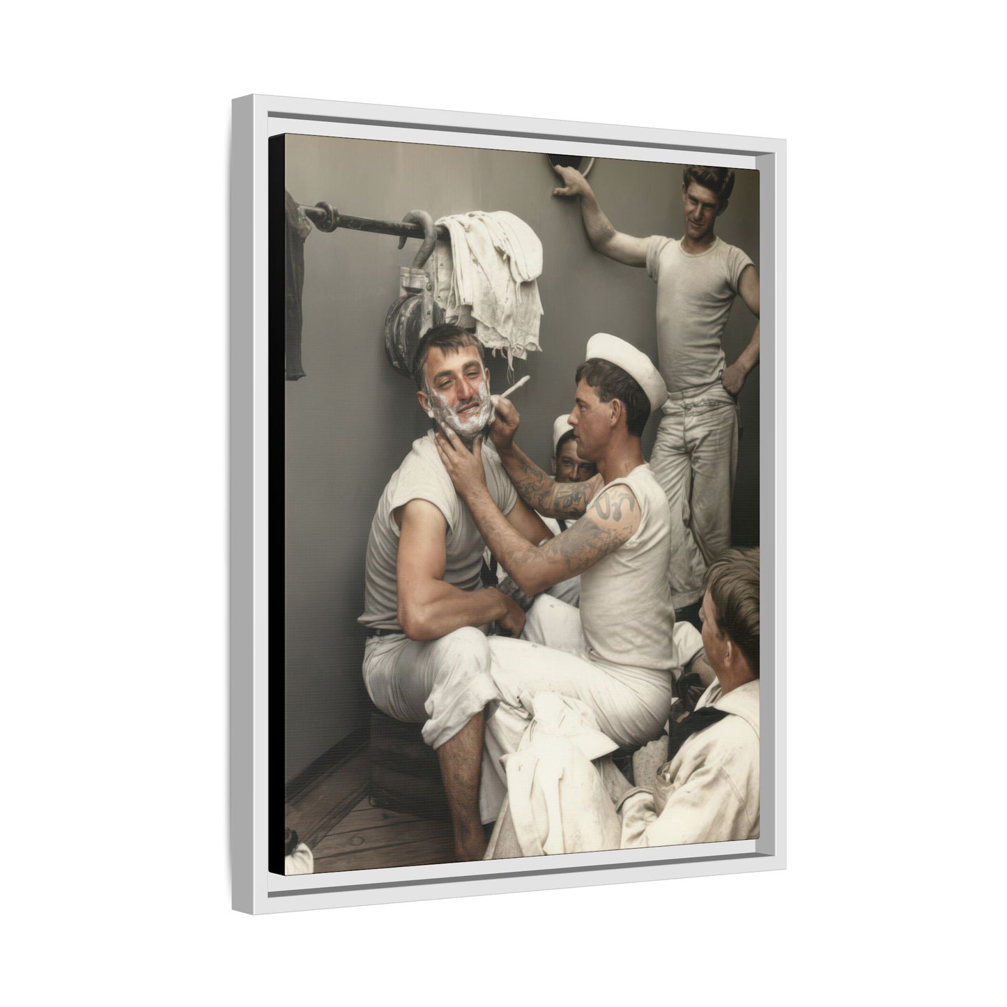 hommes 022 | Framed Vintage Photo - Matte Canvas