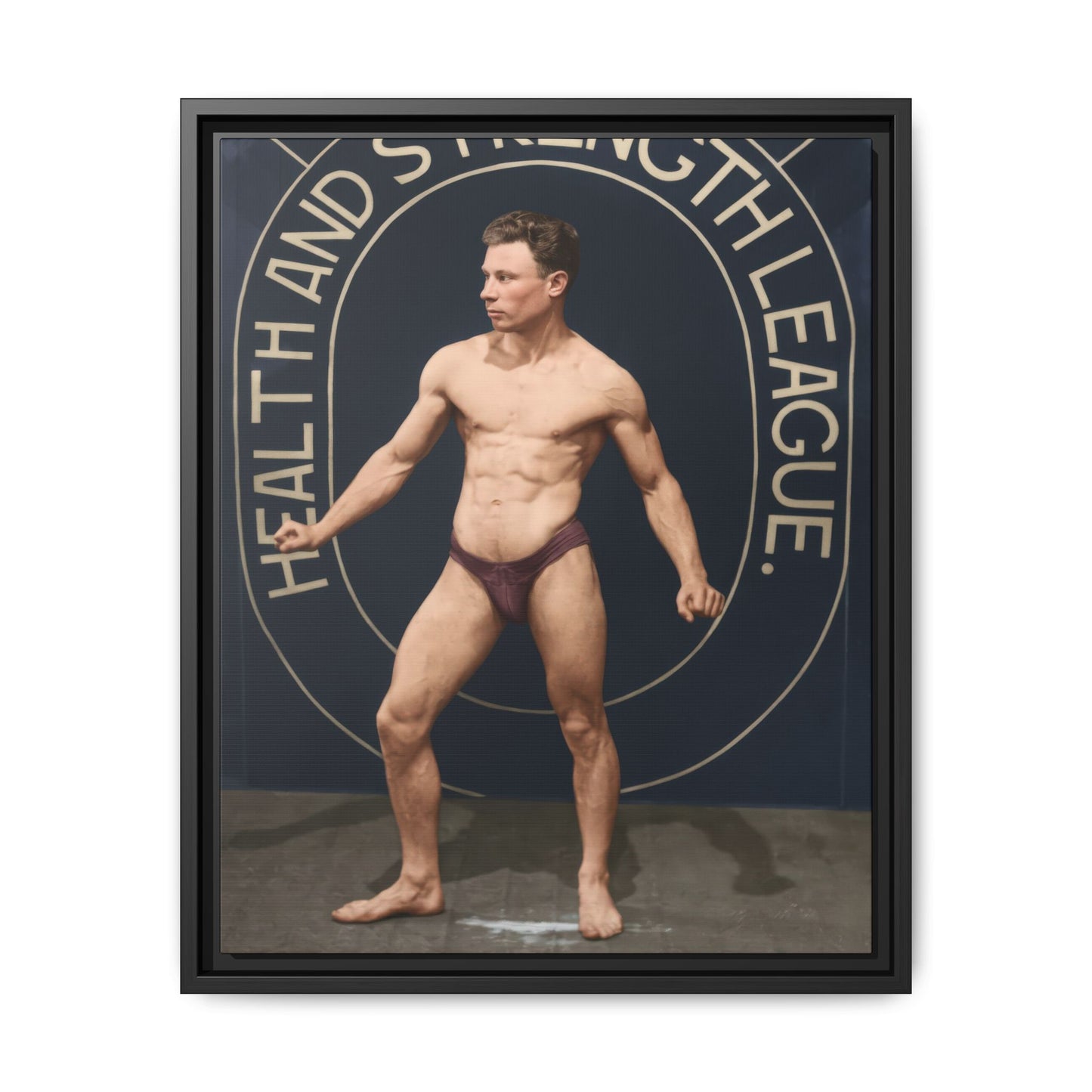 athlétisme 010 | Framed Vintage Photo - Matte Canvas