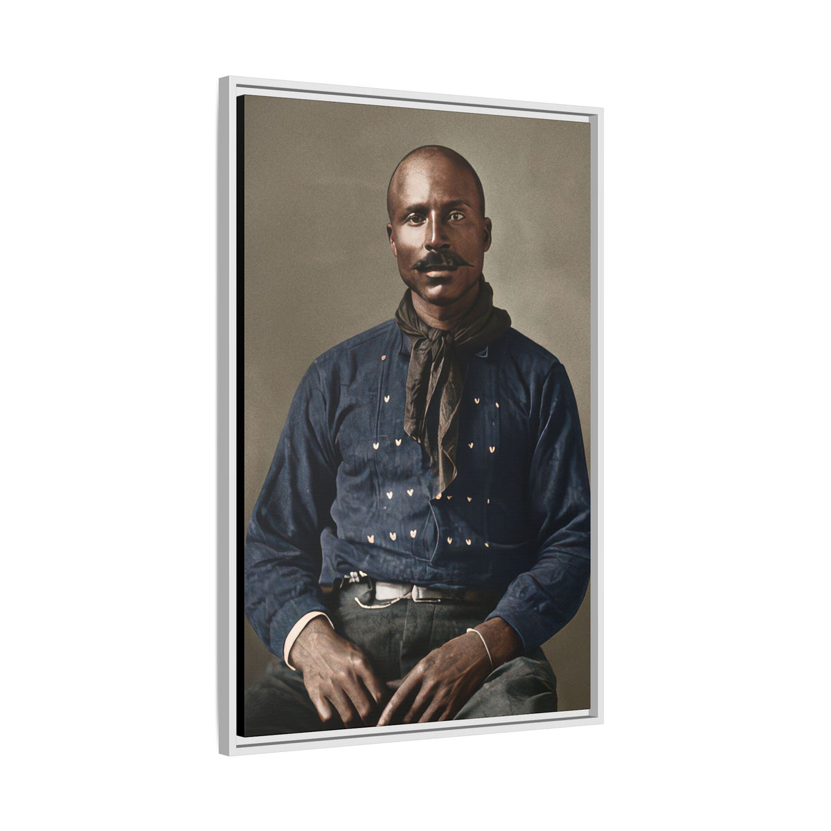 celibataire 017 | Framed Vintage Photo - Matte Canvas