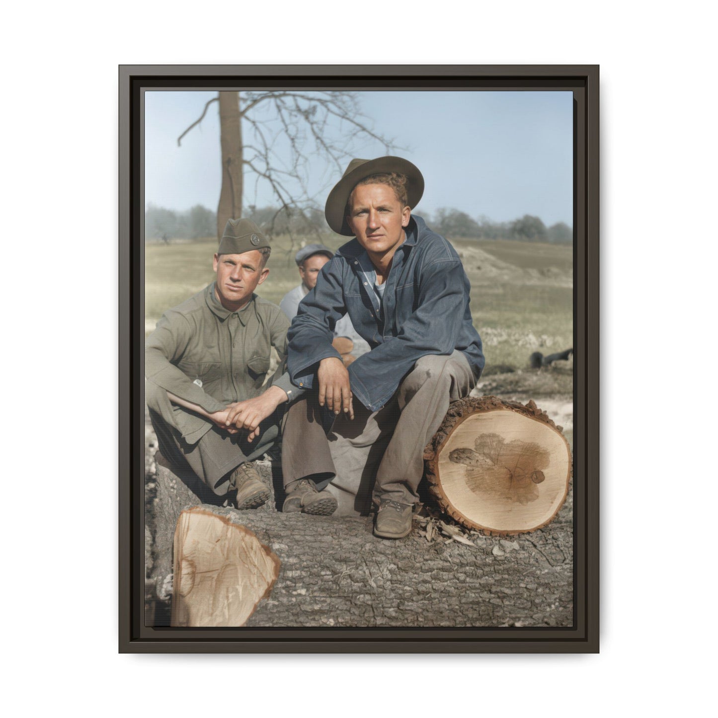 hommes 020 | Framed Vintage Photo - Matte Canvas