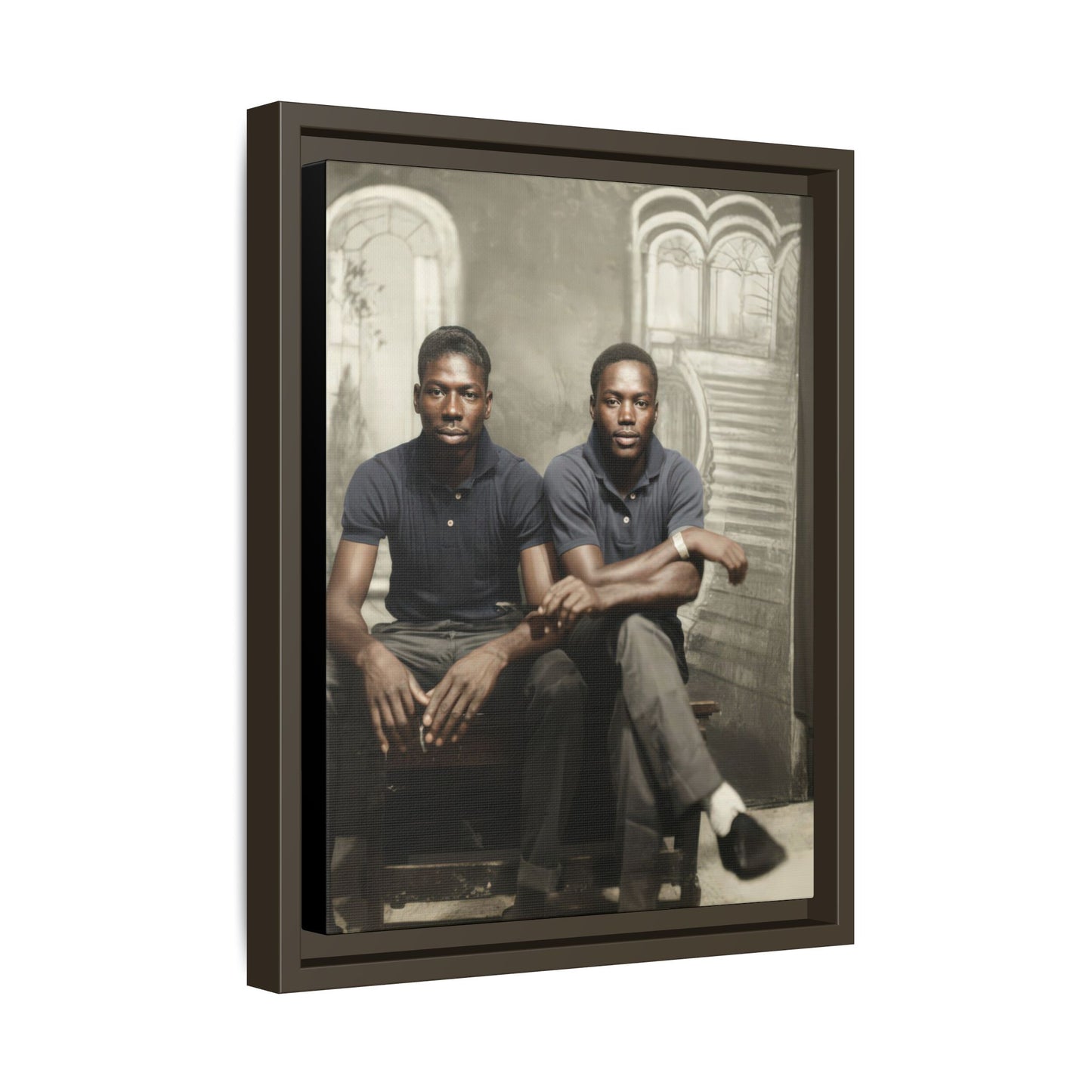paire 044 | Framed Vintage Photo - Matte Canvas