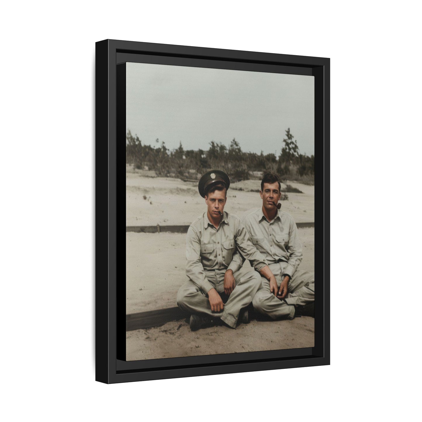 paire 091 | Framed Vintage Photo - Matte Canvas