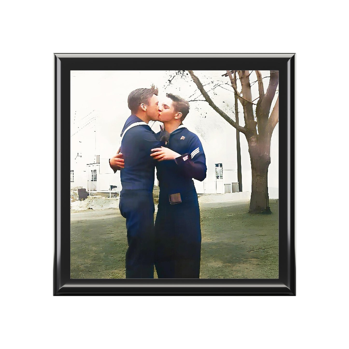 paire 034 | Keepsake Box Vintage Gay Sailors Couple Queer Kiss Affectionate Dad Uncle Gift LGBTQ