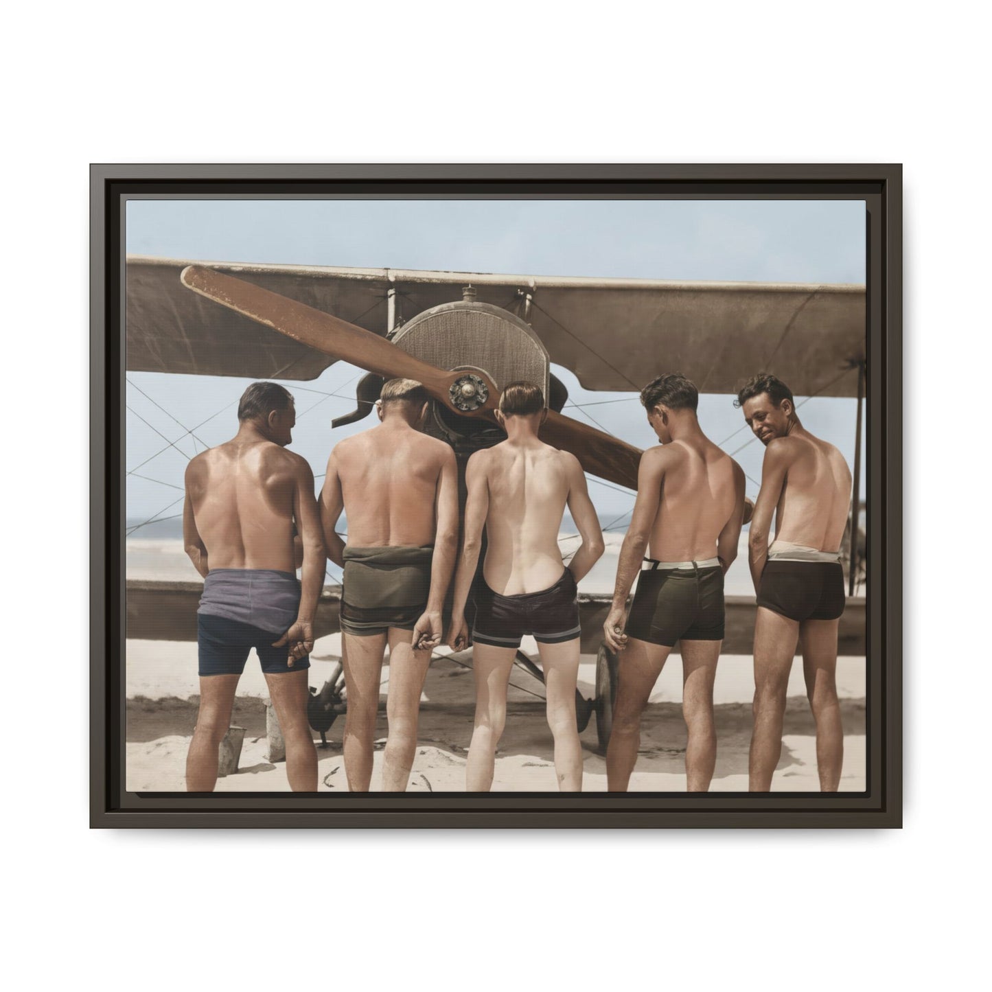 hommes 019 | Framed Vintage Photo - Matte Canvas