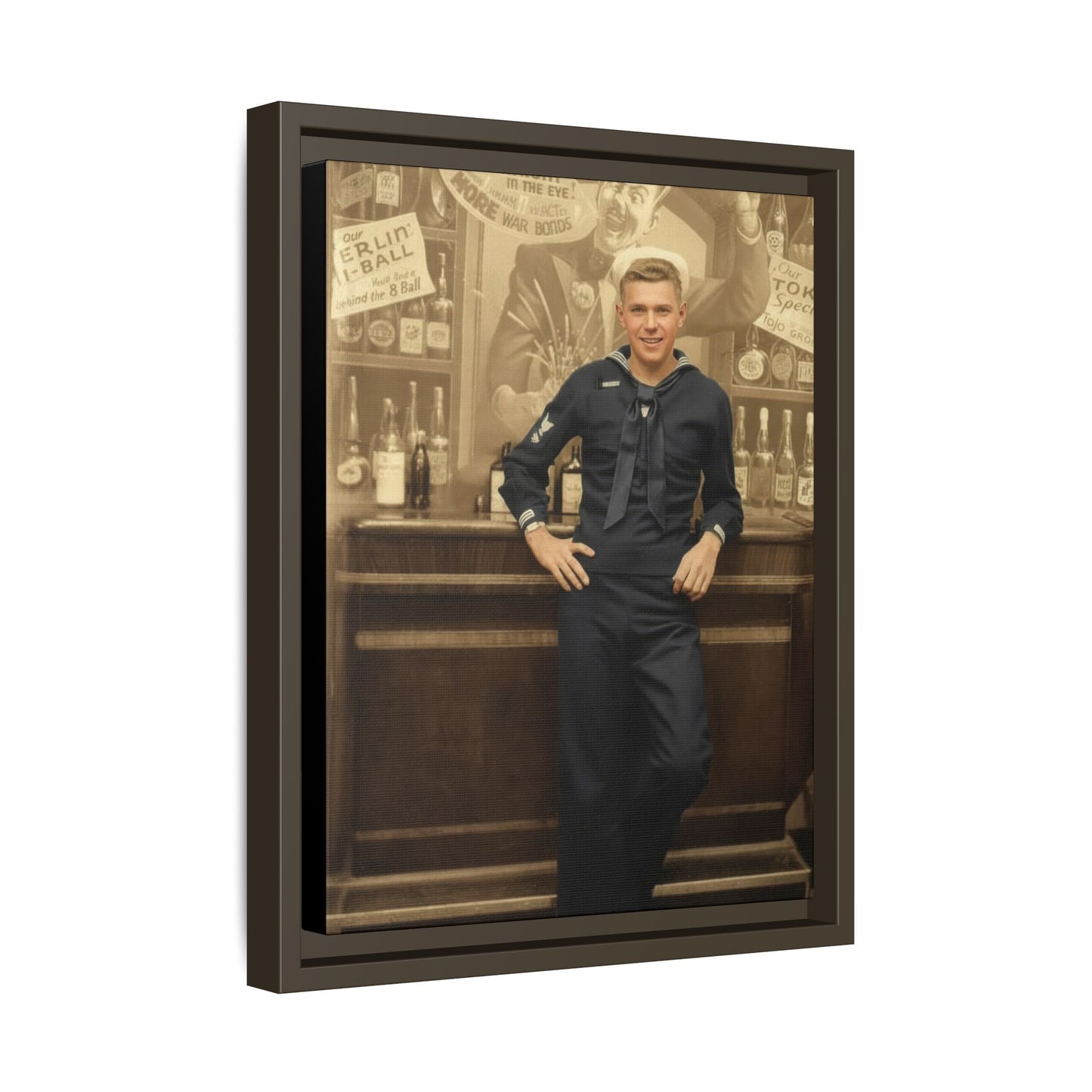 celibataire 006 | Framed Vintage Photo - Matte Canvas