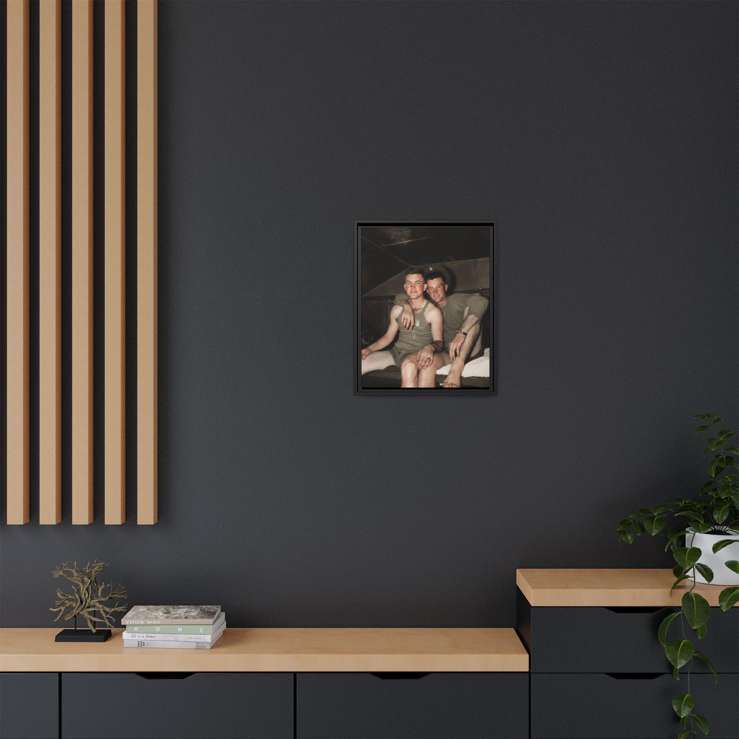 paire 040 | Framed Vintage Photo - Matte Canvas
