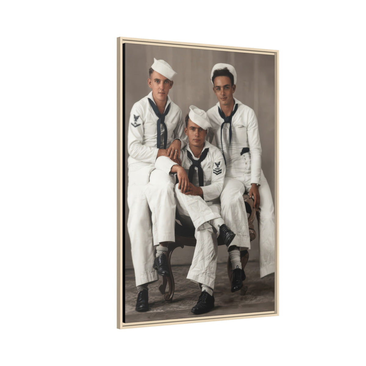hommes 008 | Framed Vintage Photo - Matte Canvas