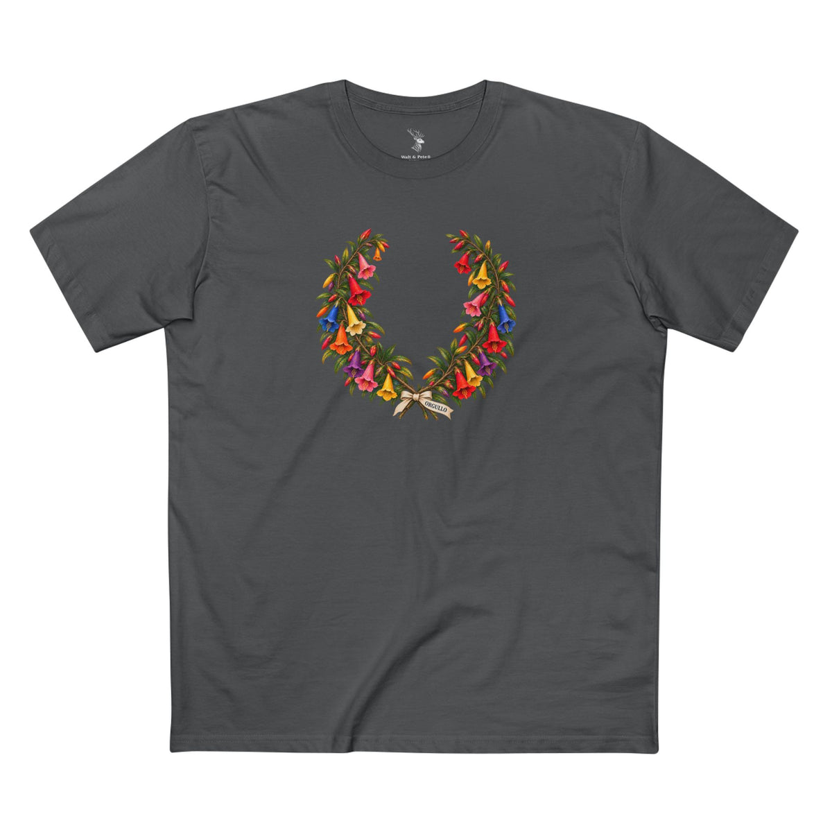 Orgullo Cantuta Pride T-Shirt | Peruvian Laurel Wreath LGBTQ+ Tee