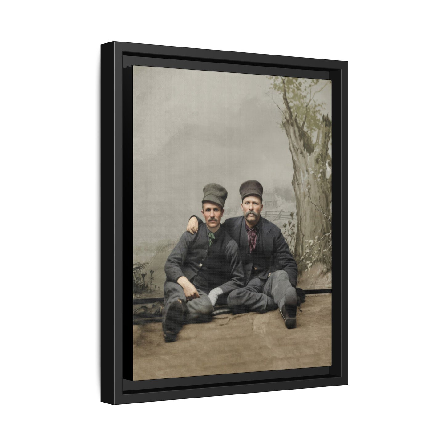 paire 037 | Framed Vintage Photo - Matte Canvas