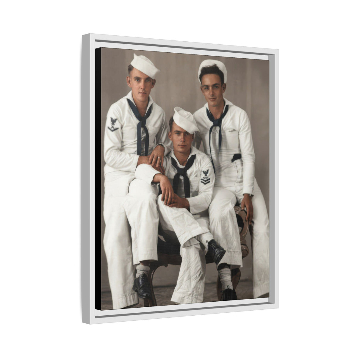hommes 008 | Framed Vintage Photo - Matte Canvas