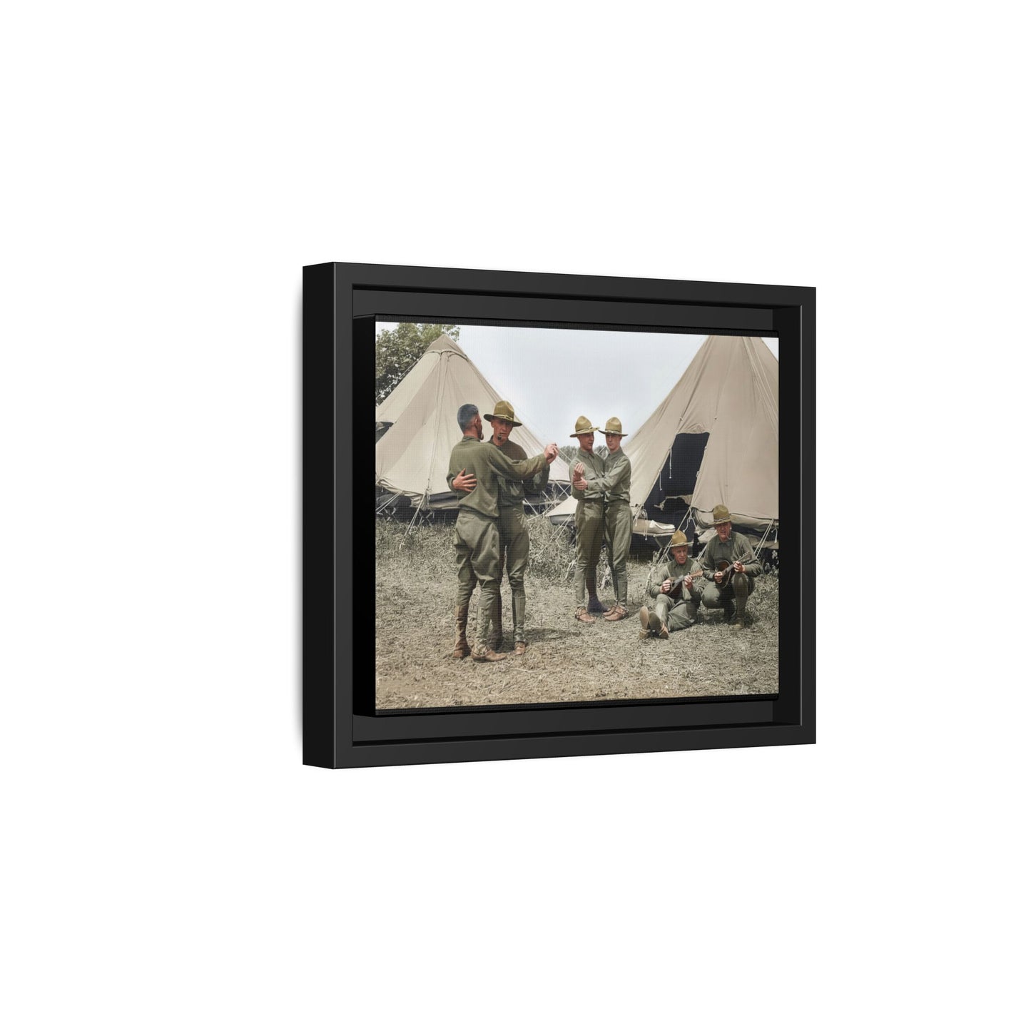hommes 006 | Framed Vintage Photo - Matte Canvas