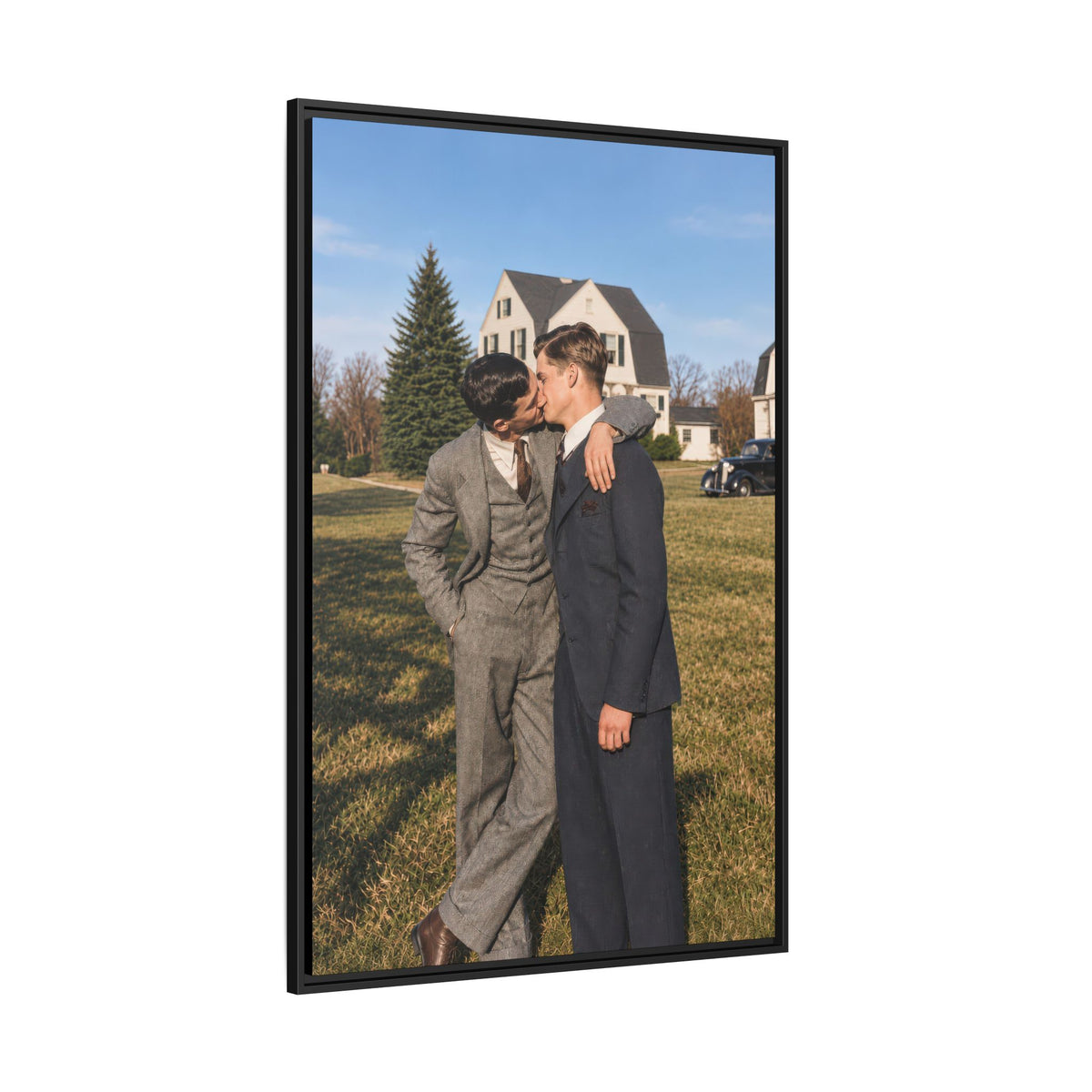 paire 005 | Framed Vintage Photo - Matte Canvas