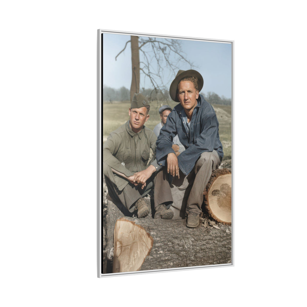 hommes 020 | Framed Vintage Photo - Matte Canvas