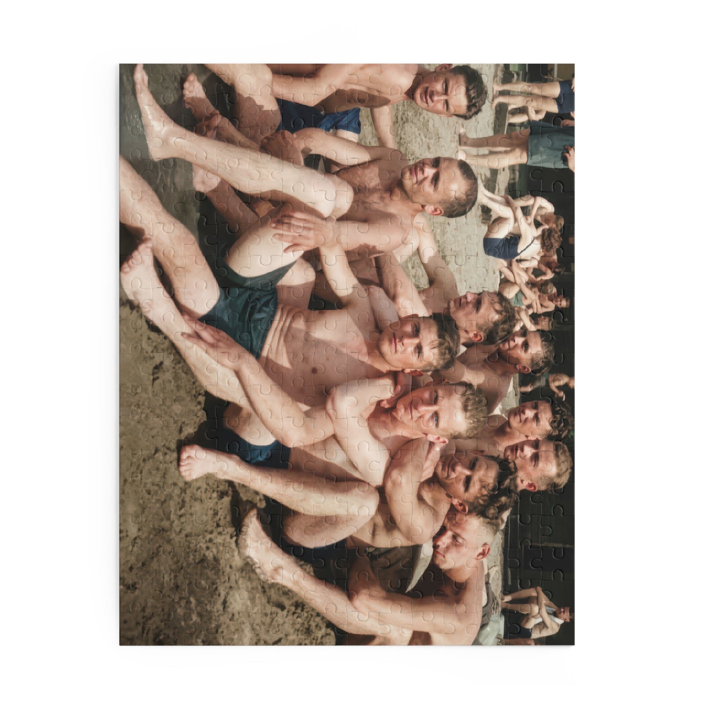 Gathering at the Bathing Shore | Restored Historical Jigsaw Puzzle | nager 012