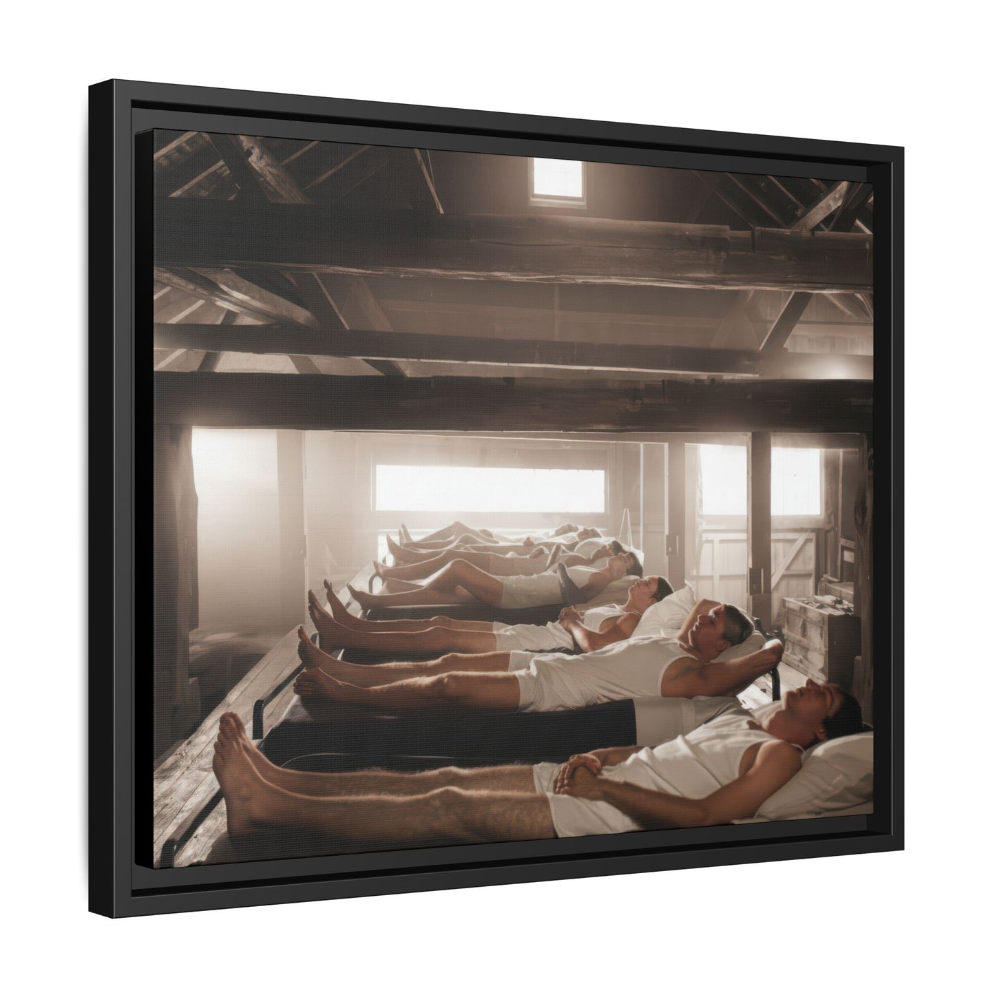 hommes 013 | Framed Vintage Photo - Matte Canvas