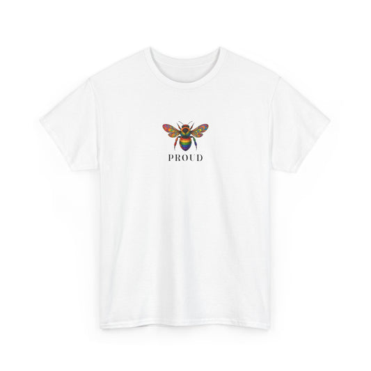 Psychedelic rainbow bumble bee pride t-shirt design 