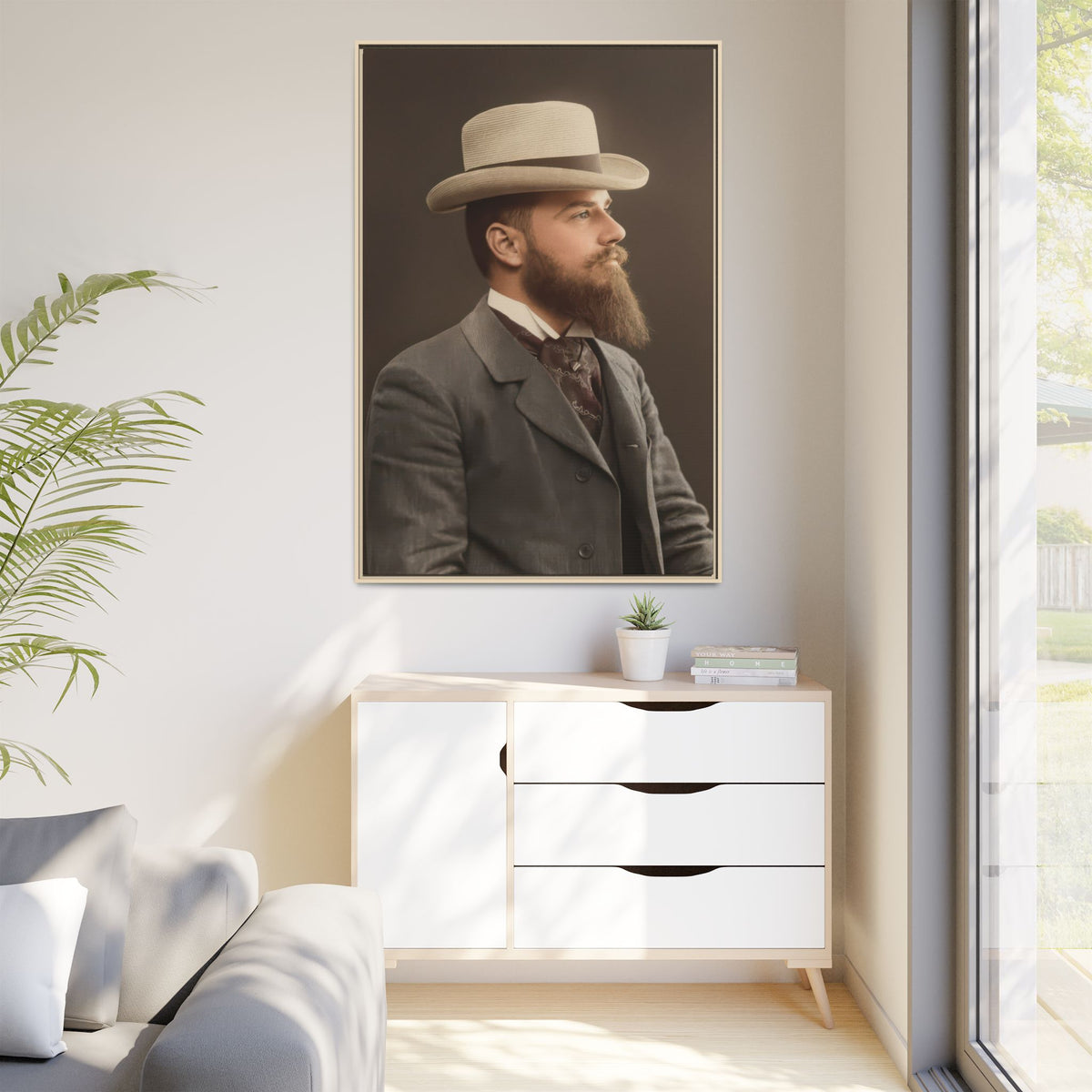 celibataire 014 | Framed Vintage Photo - Matte Canvas