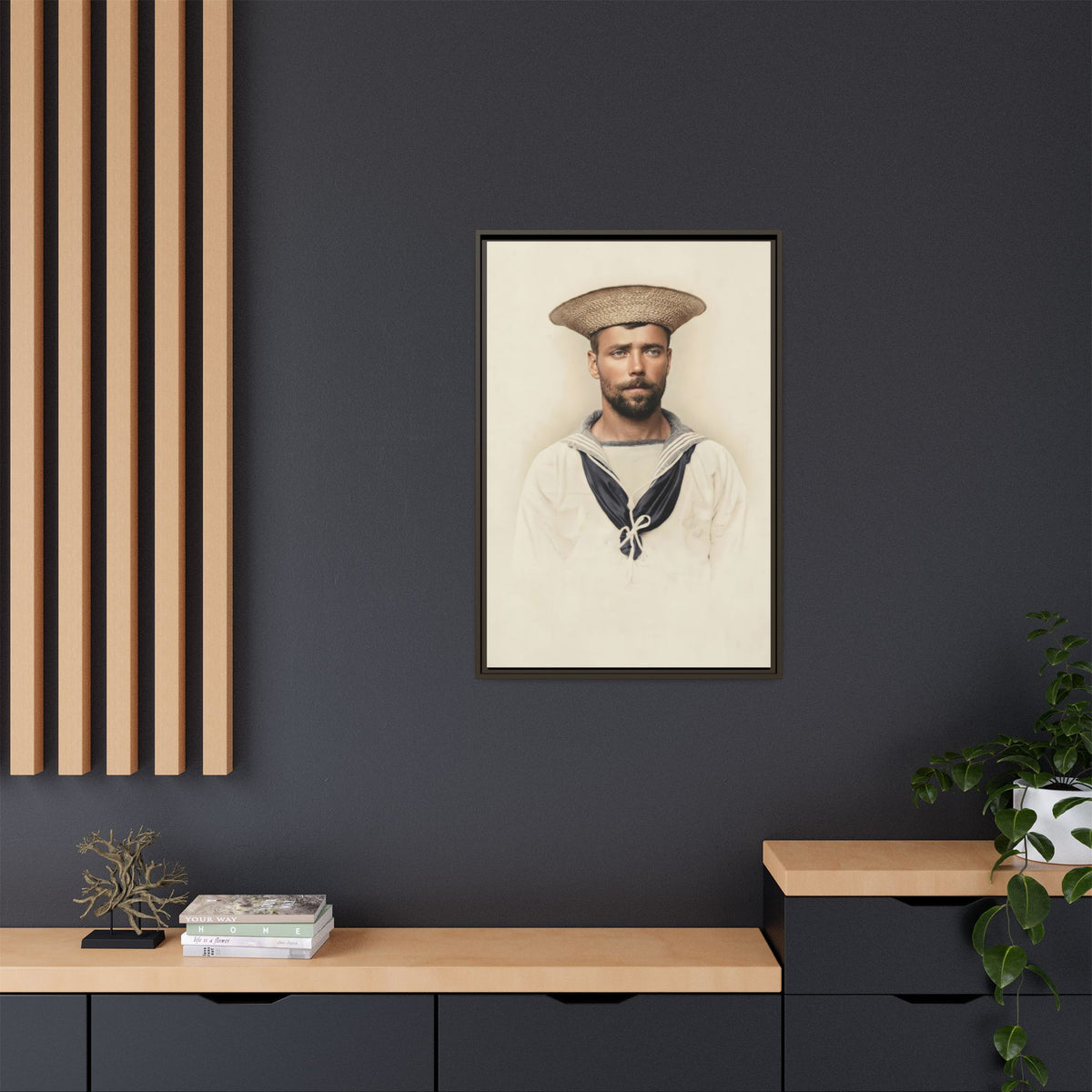 celibataire 020 | Framed Vintage Photo - Matte Canvas