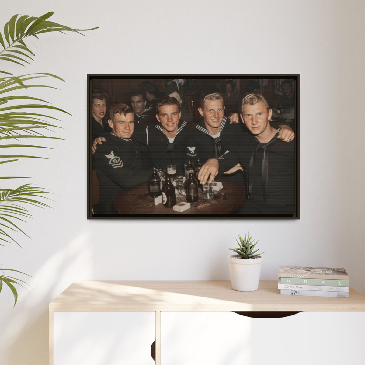 hommes 007 | Framed Vintage Photo - Matte Canvas2