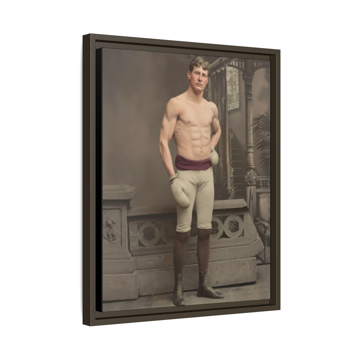 athlétisme 008 | Framed Vintage Photo - Matte Canvas