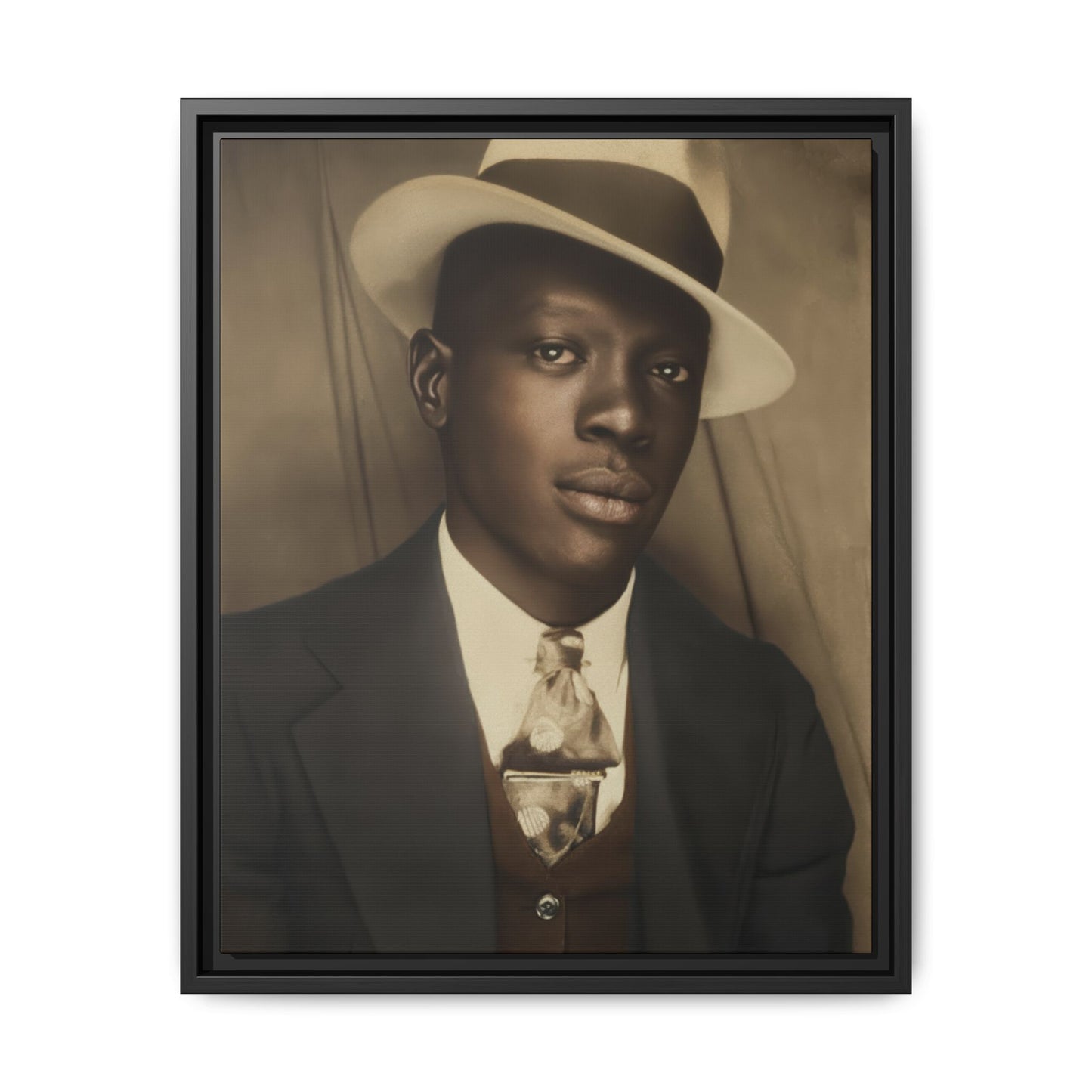 celibataire 019 | Framed Vintage Photo - Matte Canvas