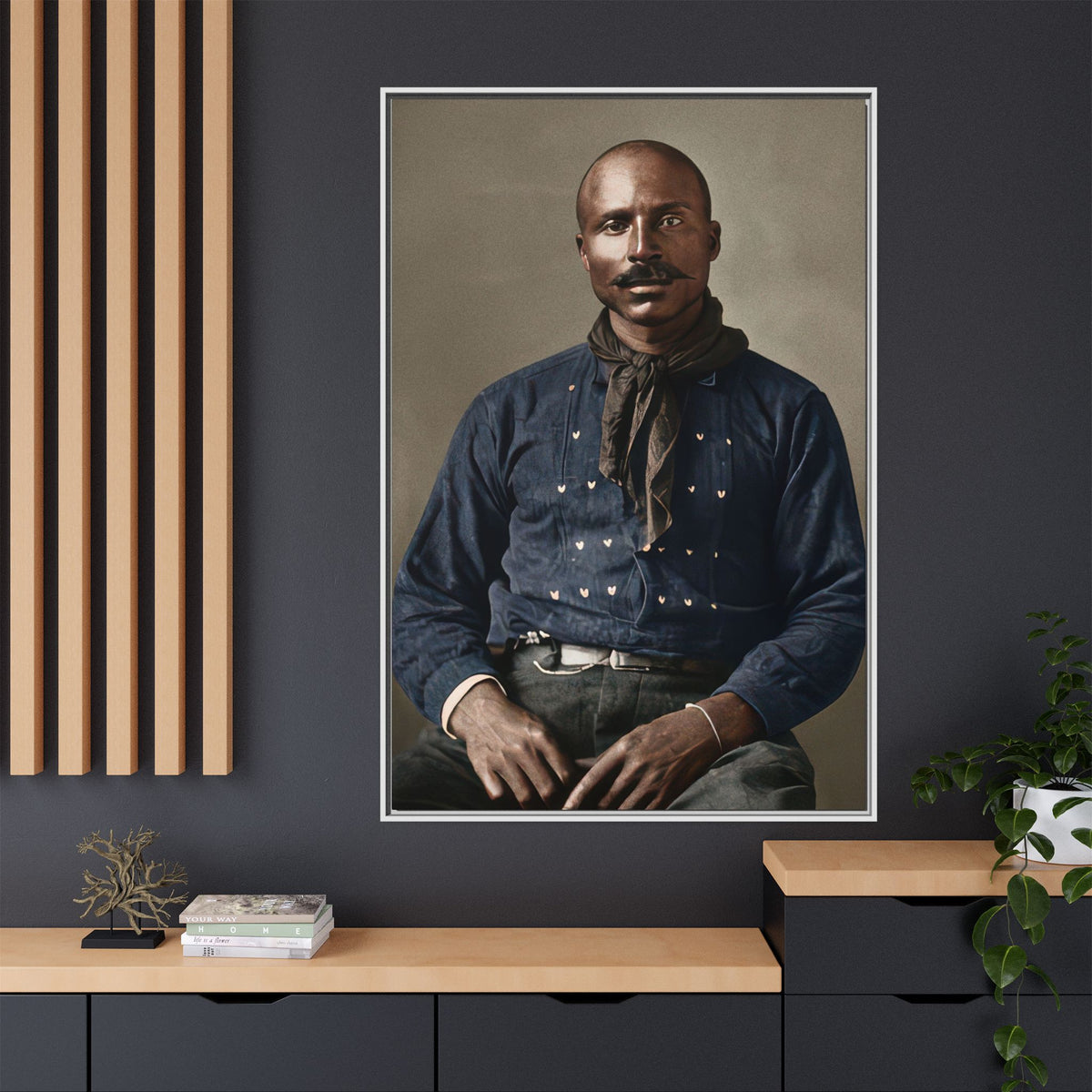 celibataire 017 | Framed Vintage Photo - Matte Canvas